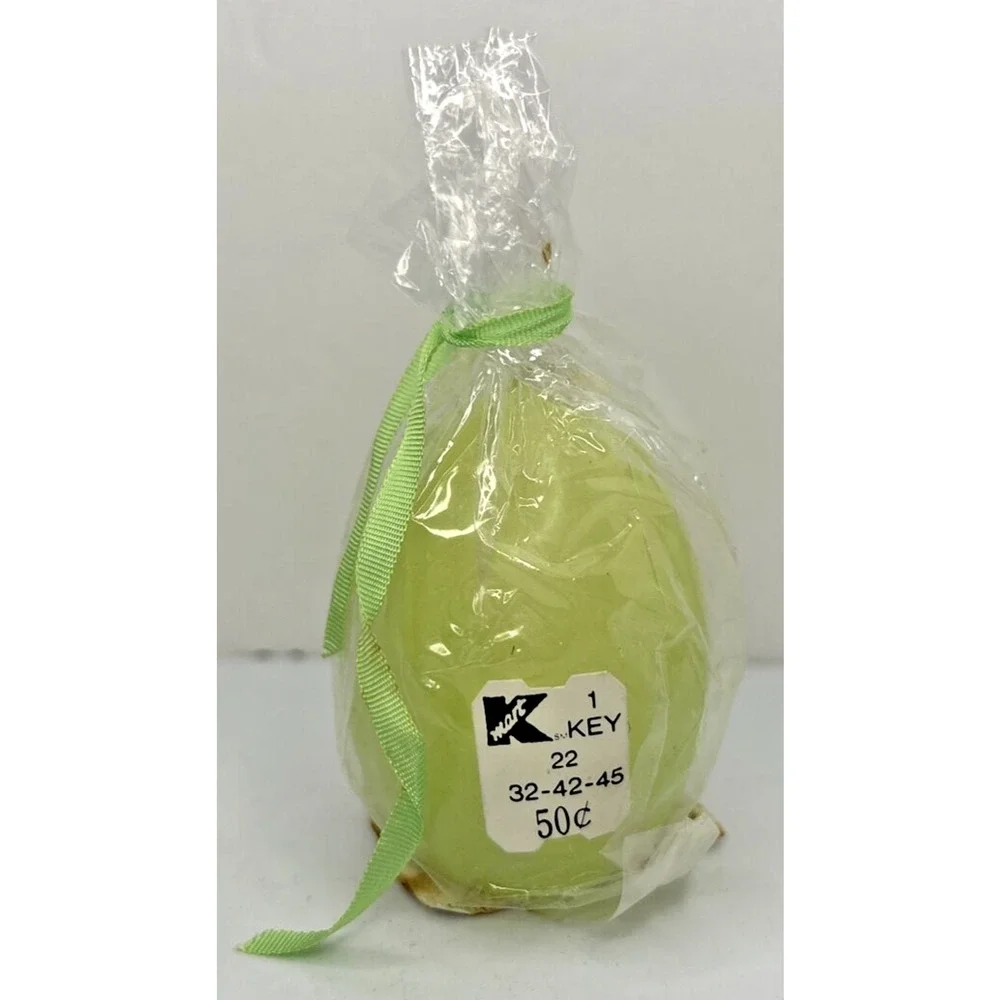 Vintage KMart Decorative Green Easter Egg‎ Candle New in Packaging 2.5